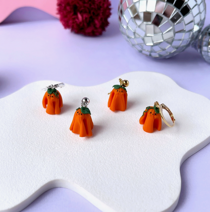 Handmade Pumpkin Ghost Earrings