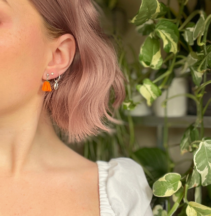 Handmade Pumpkin Ghost Earrings