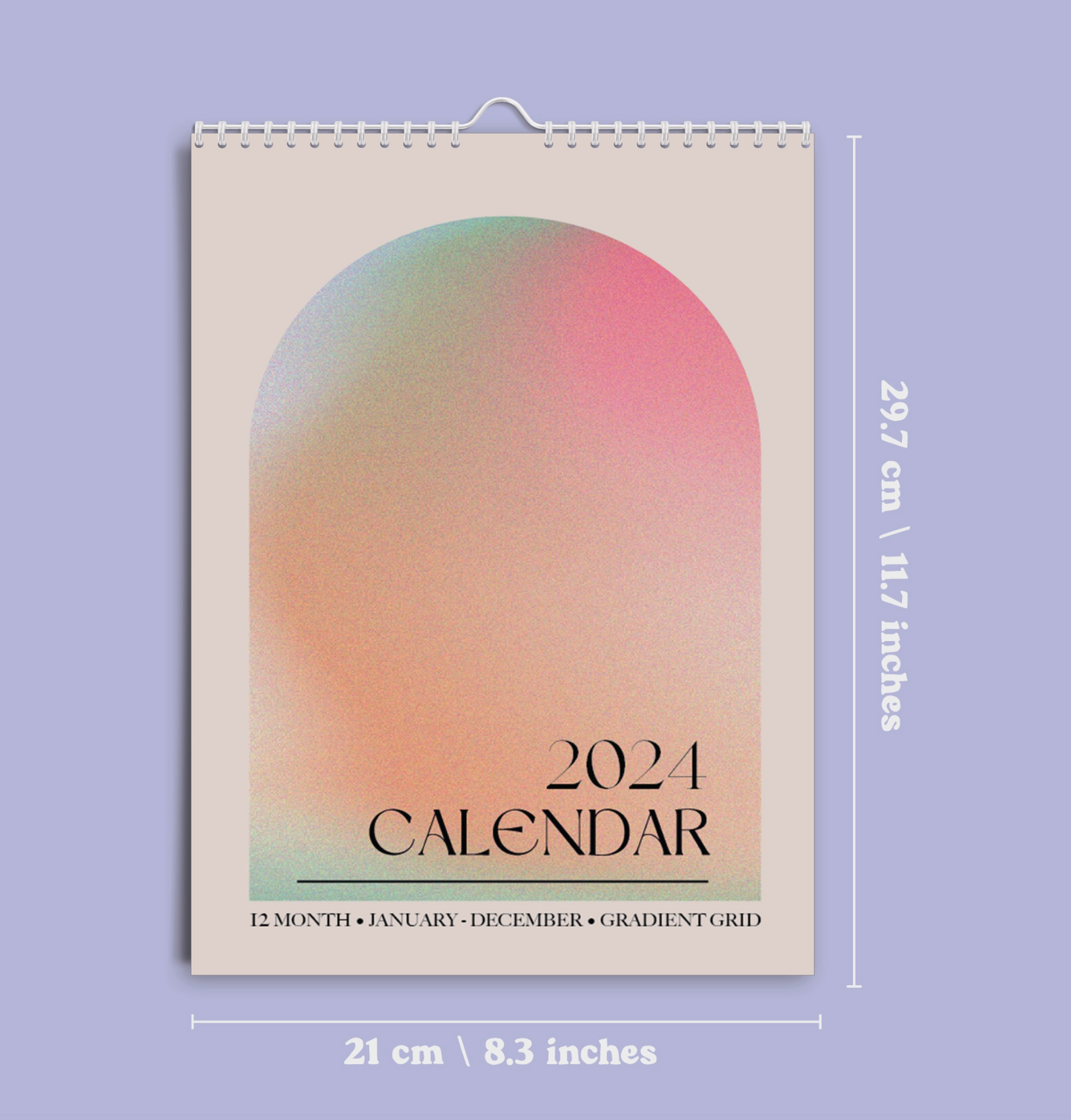 2024 Funky Gradient Wall Calendar