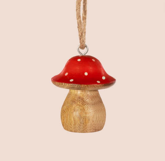 Wooden Mushroom Tree Decoration