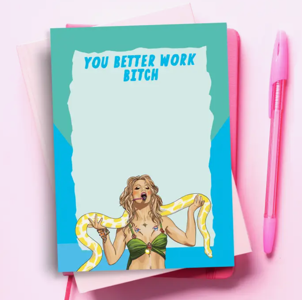 Britney You Better Work Notepad