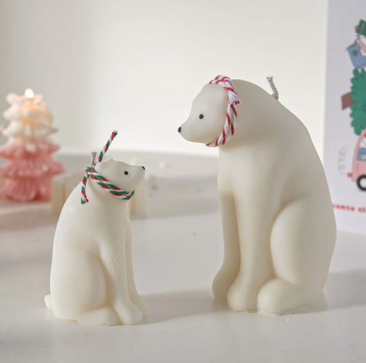 Polar Bear Candle - Large