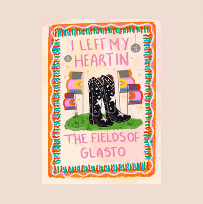 Left My Heart In Glastonbury Festival A4 Print