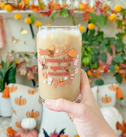 Pumpkin Spice Season Glass