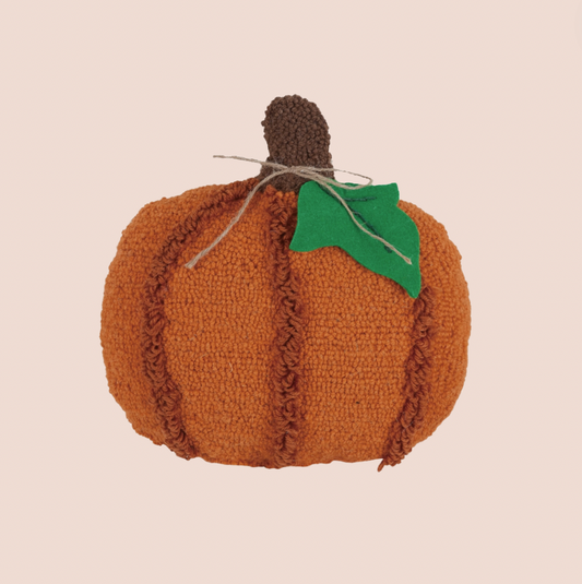 Wool Hooked Pumpkin Cushion