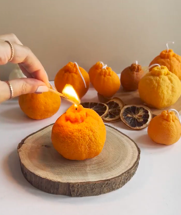 Orange Fruit Candle