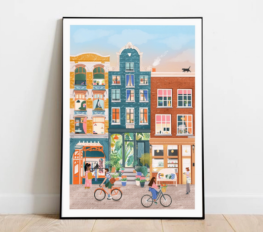 Amsterdam Bicycles A3 Print