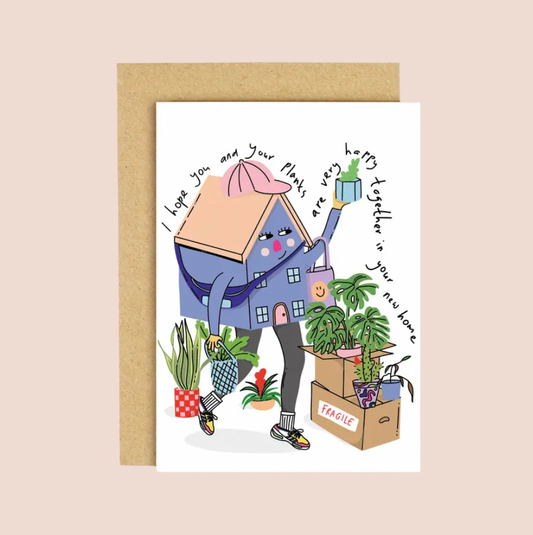 Plant Friends New Home Card