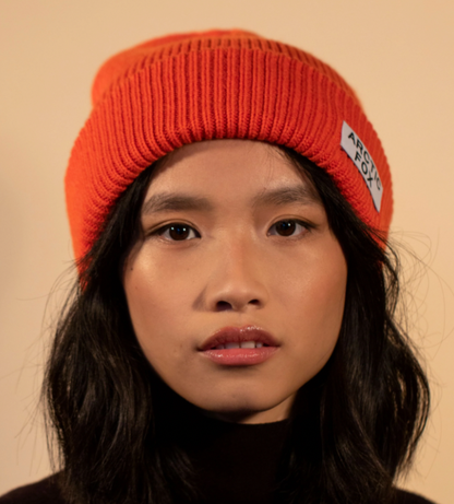 Recycled Bottle Beanie in Sunkissed Coral