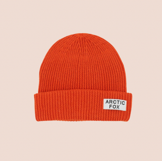 Recycled Bottle Beanie in Sunkissed Coral