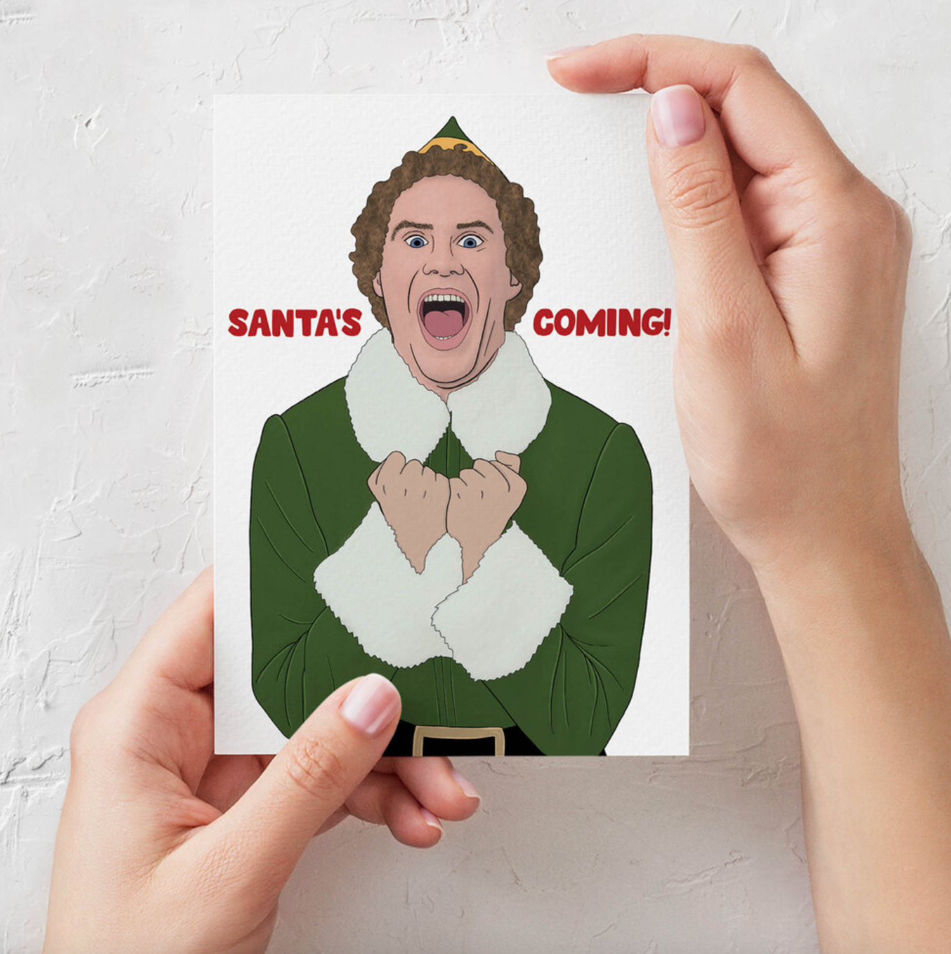 Elf Christmas Card