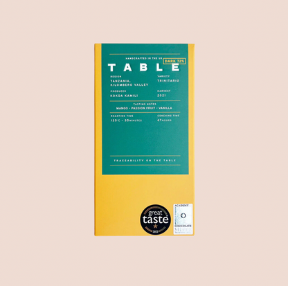 Table Chocolate - 72% Tanzania Dark 70g Bar