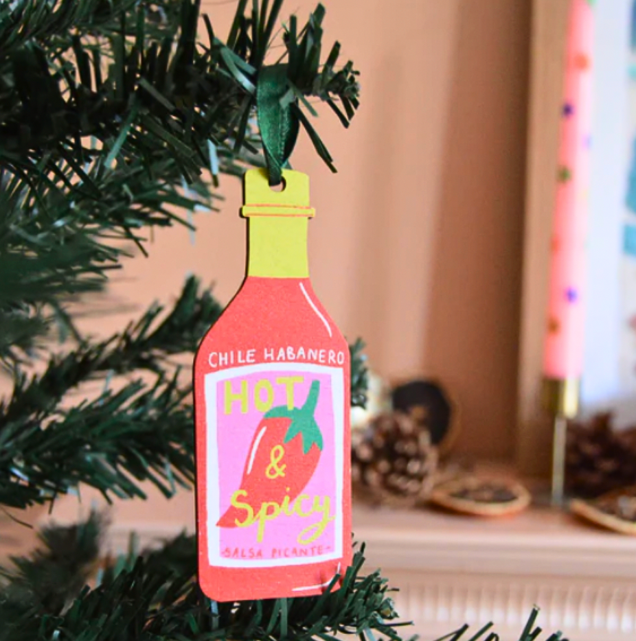 Hot Sauce Wooden Christmas Decoration