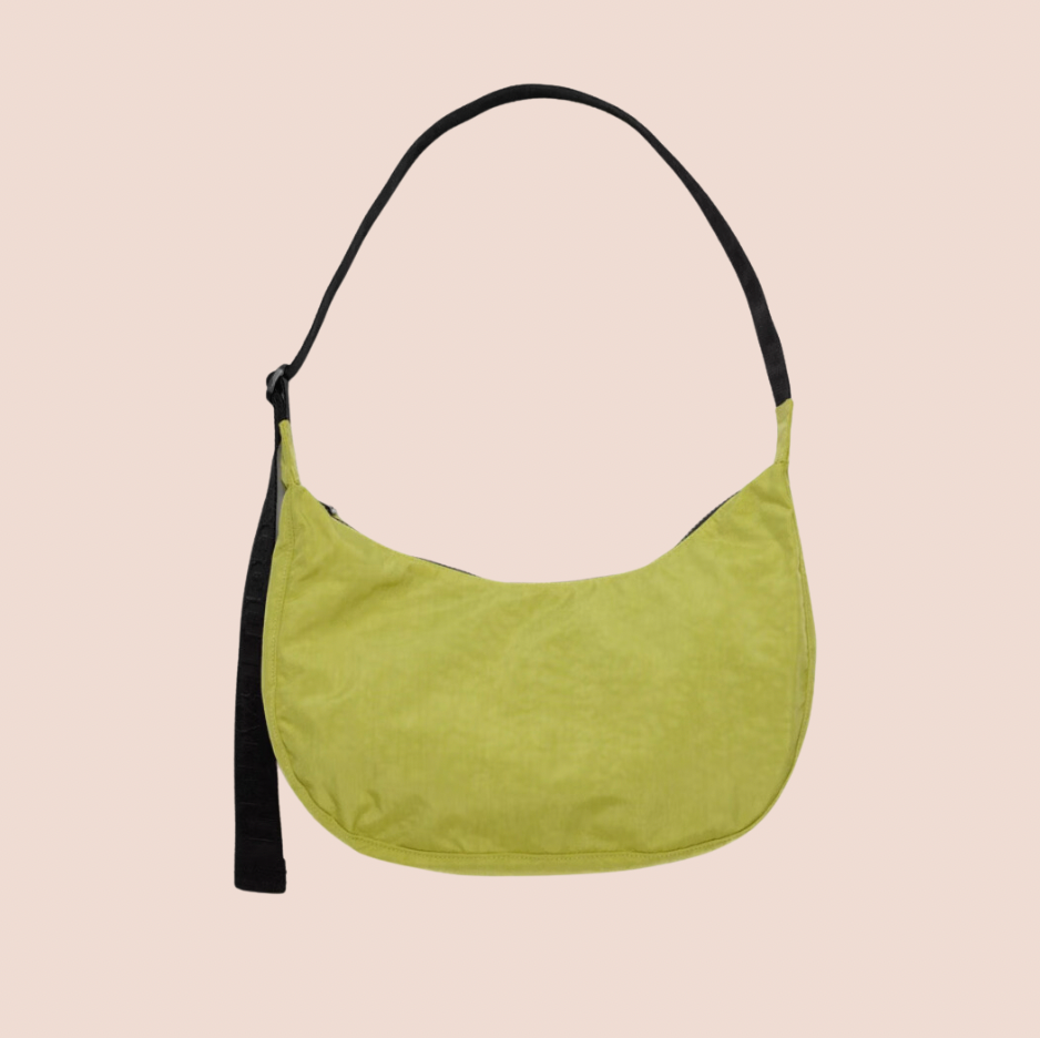 BAGGU Medium Crescent Bag in Lemongrass