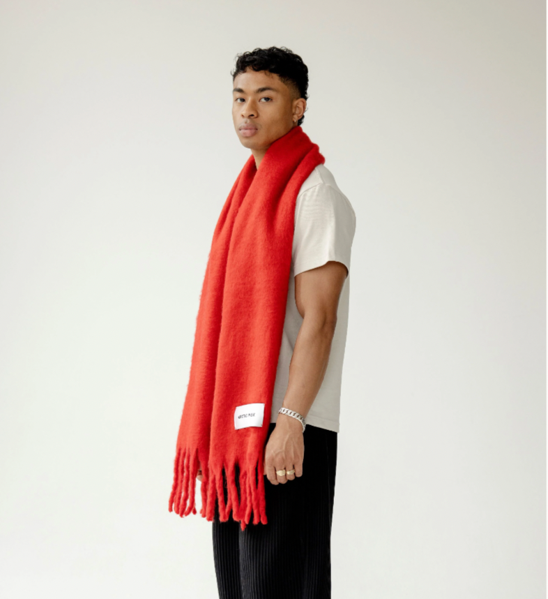 The Stockholm Recycled Scarf - Crimson Red