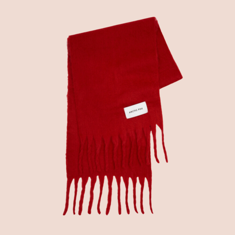 The Stockholm Recycled Scarf - Crimson Red