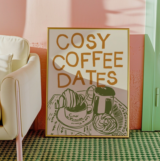 Cosy Coffee Dates A4 Print