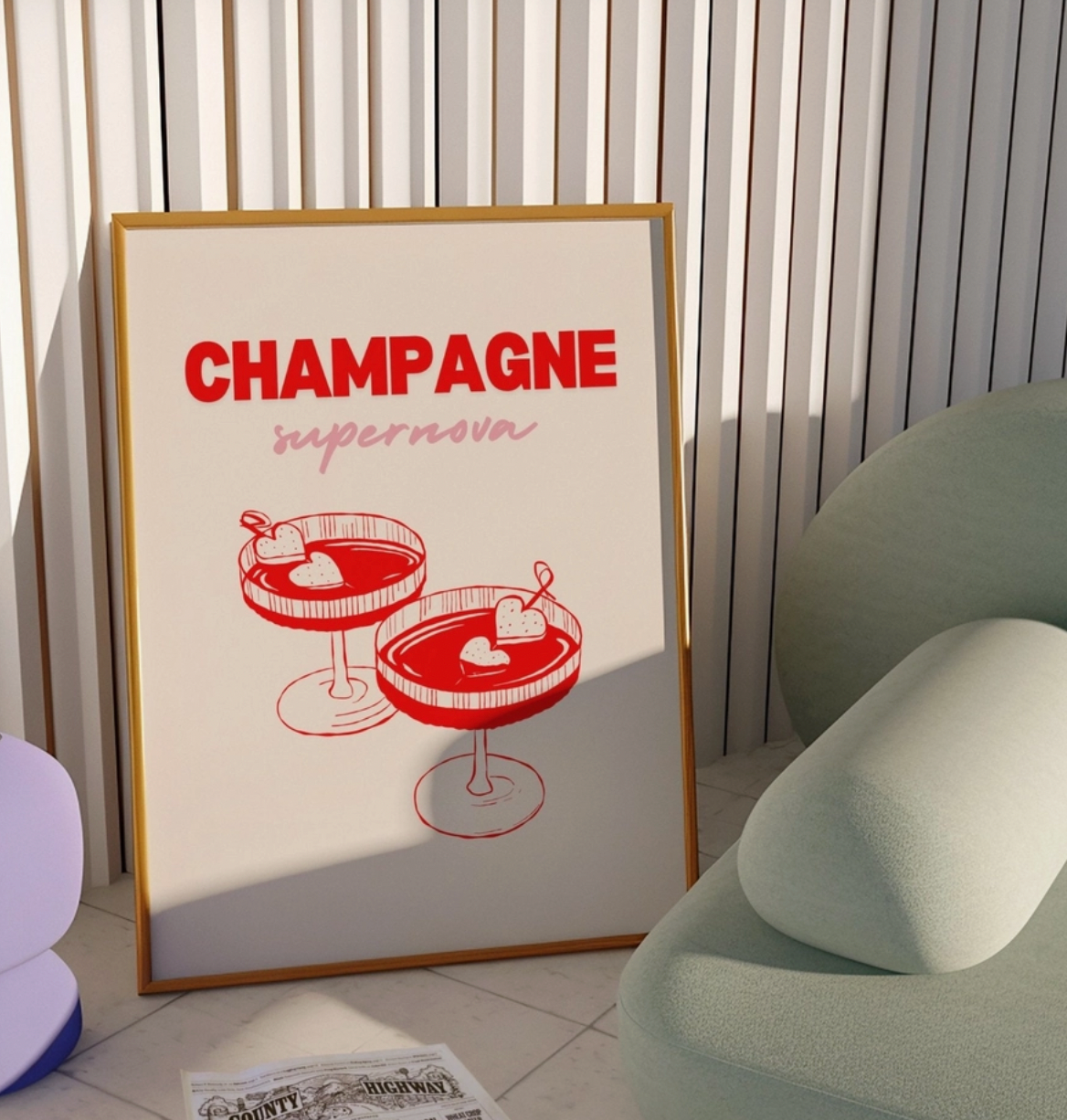 Champagne Supernova A4 Print