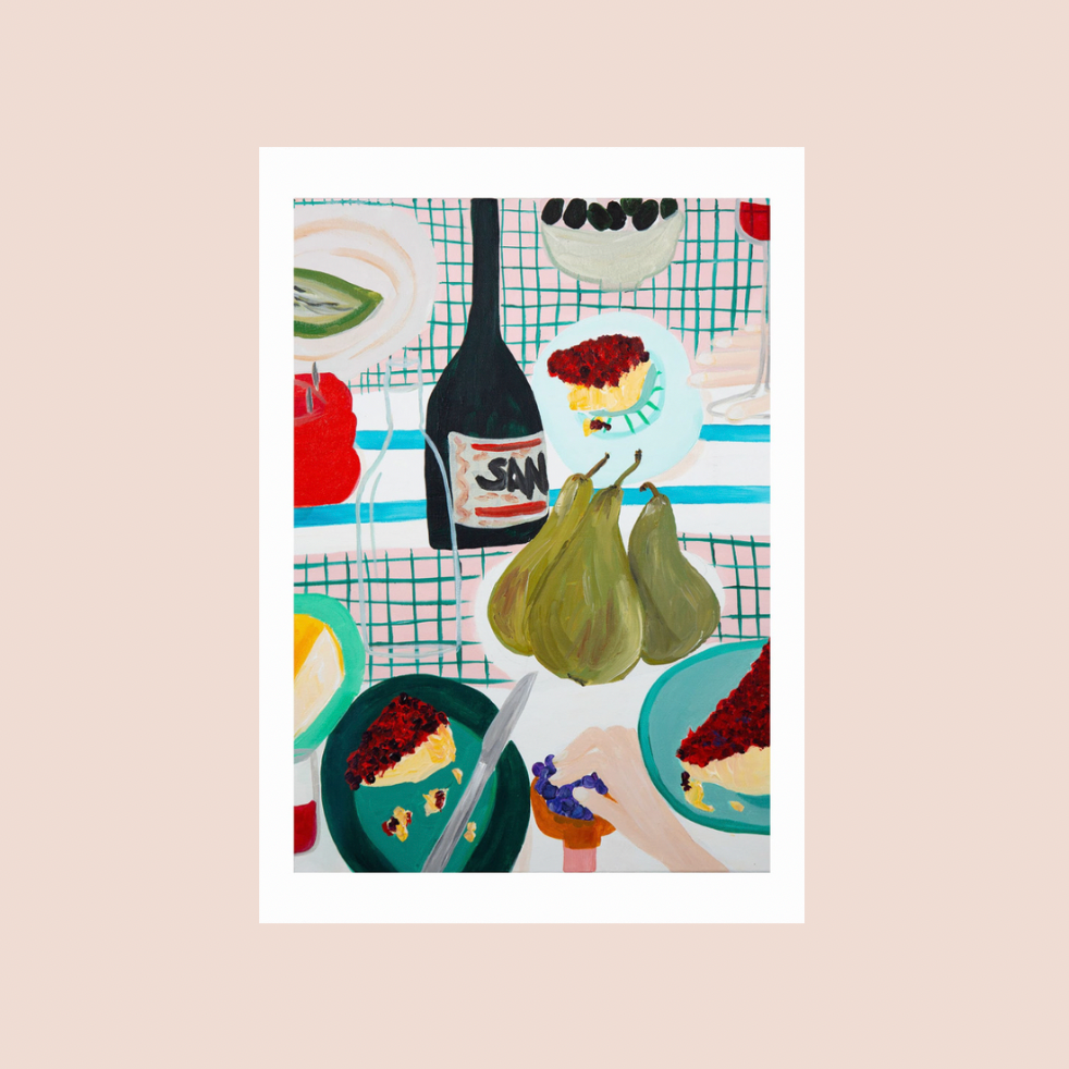 Long Summer Lunch A3 Print