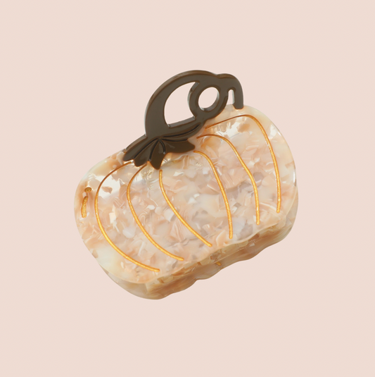 White Pumpkin Hair Claw Clip