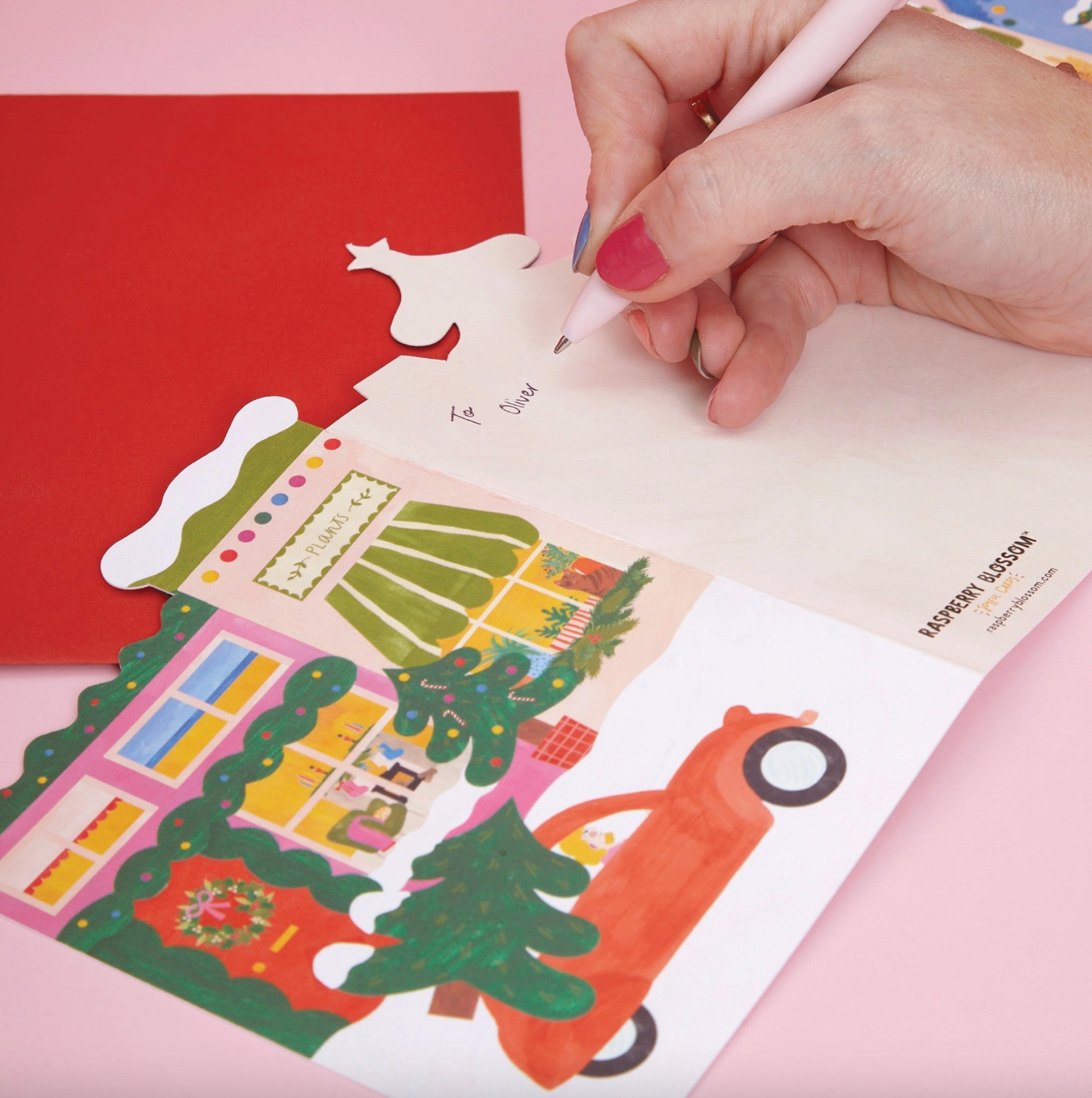 Merry Christmas 3-D Elf Workshop Christmas Card