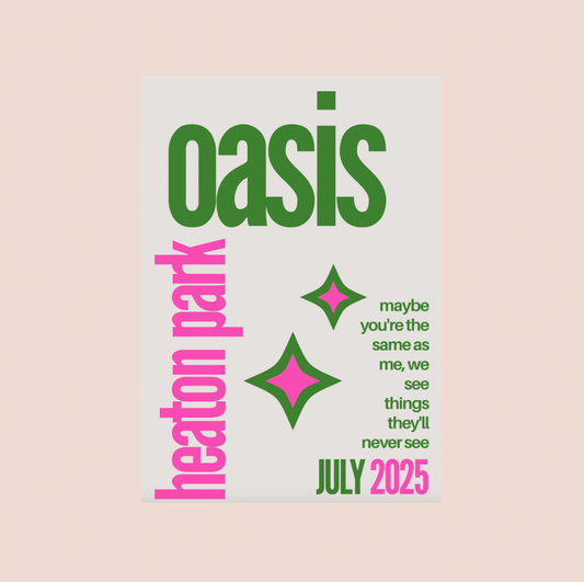 Oasis Heaton Park Gig A4 Print