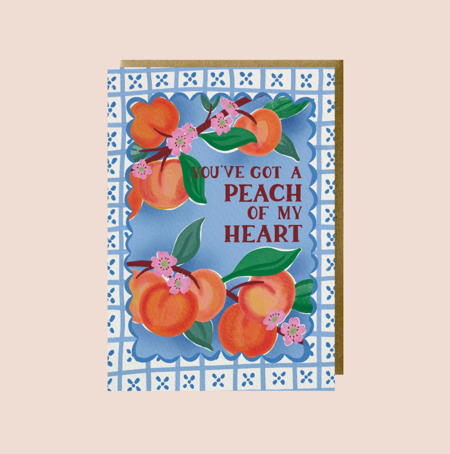 Peach Of My Heart Card