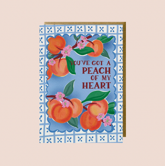 Peach Of My Heart Card