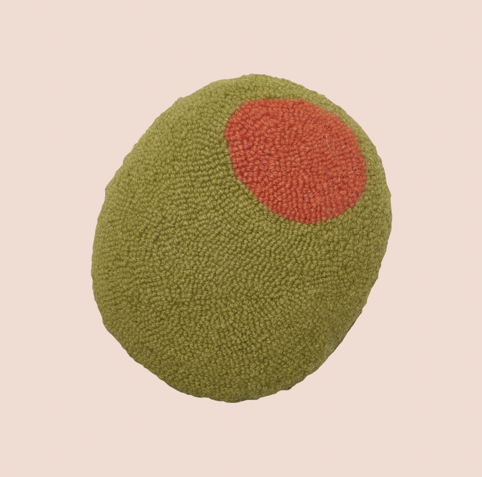 Olive Wool Cushion