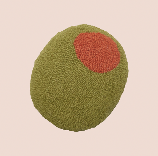 Olive Wool Cushion