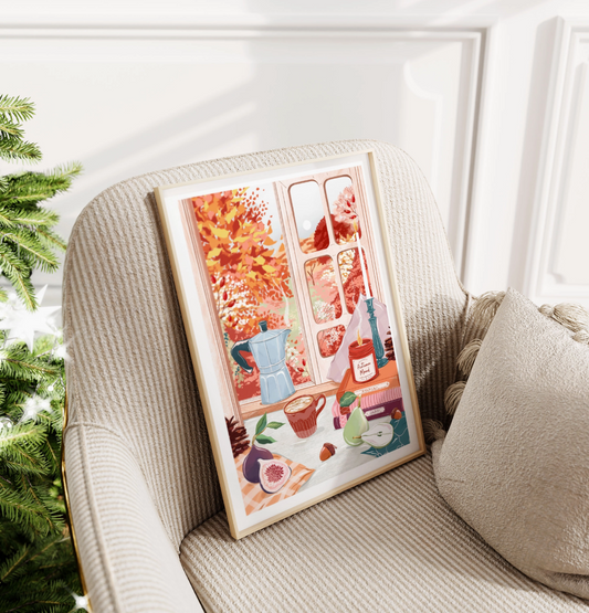 Autumn Window A3 Print