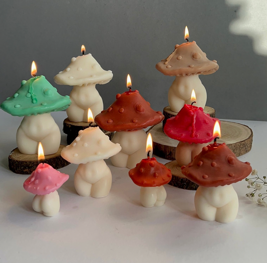 Red Mushroom Goddess Candle