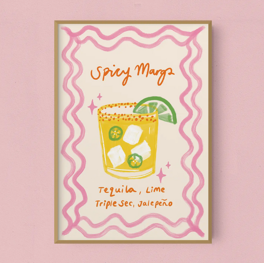 Spicy Margs Cocktail A4 Print