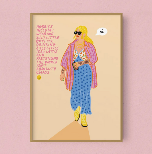 Silly Little Iced Coffee A4 Print