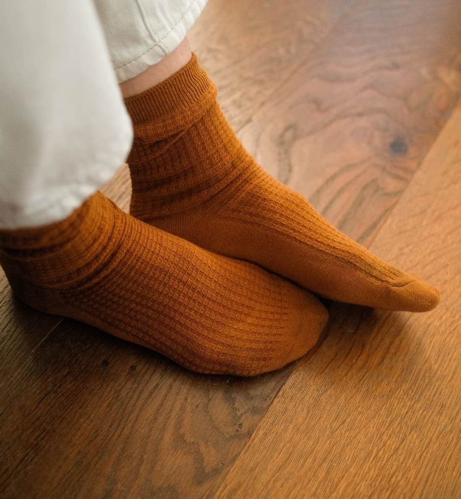 Waffle Socks in Arabica