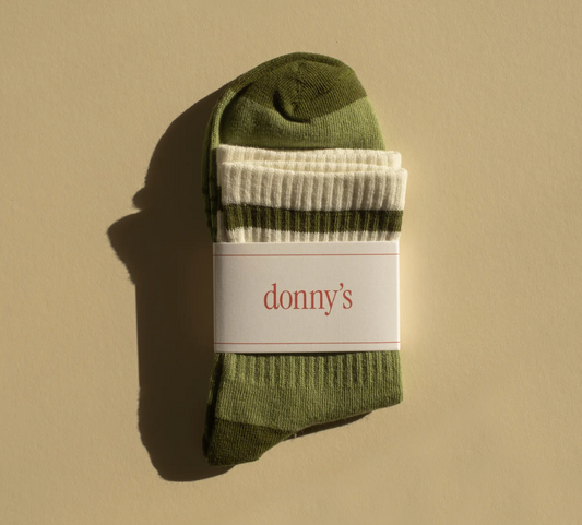Varsity Socks in Sage Green