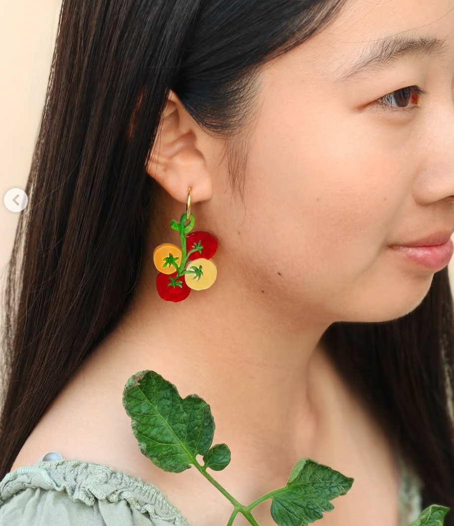 Tomato Vine Handmade Earrings