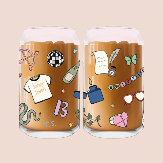 Taylor Swift Icons Iced Coffee Glass 16oz