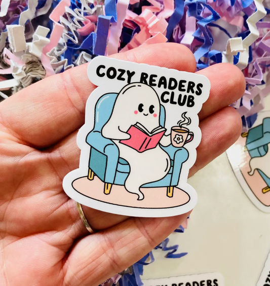 Cosy Readers Ghost Sticker