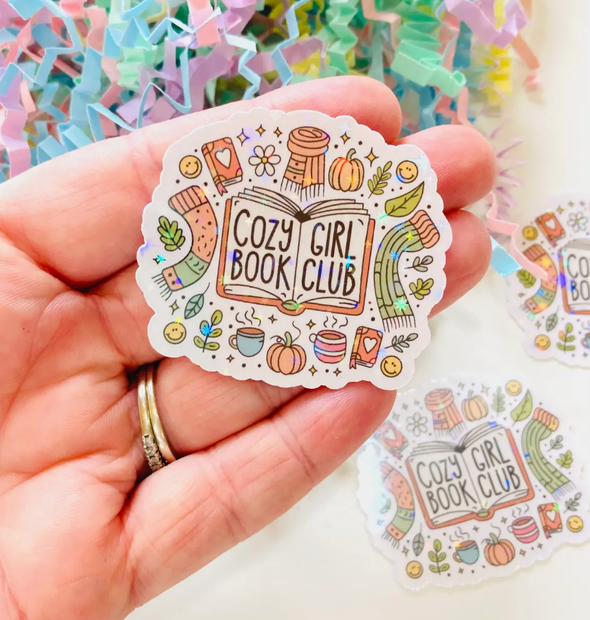 Cosy Girl Book Club Sticker