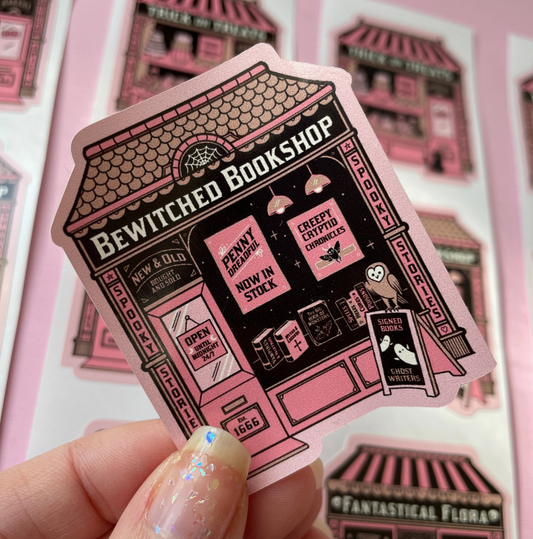 Bewitched Bookshop Halloween Sticker