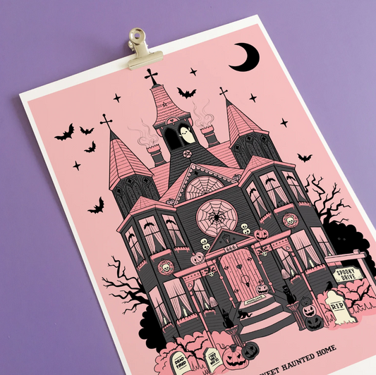 Sweet Haunted Home A4 print