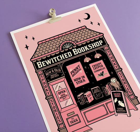 Bewitched Bookshop A4 Print