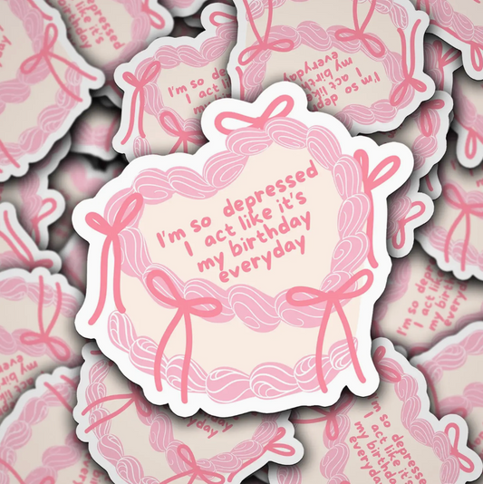 Taylor Swift Birthday Cake Sticker