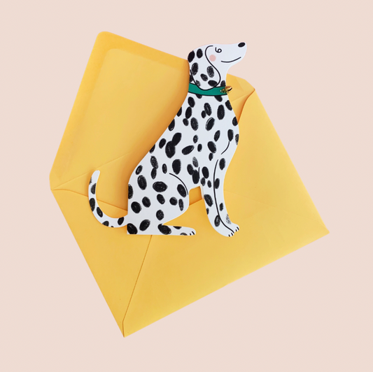 Dalmatian Dog Cutout Greetings Card