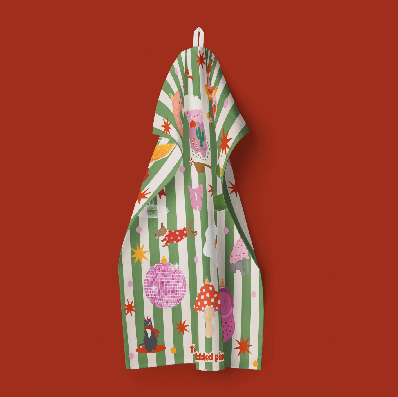 Christmas Charms Tea Towel