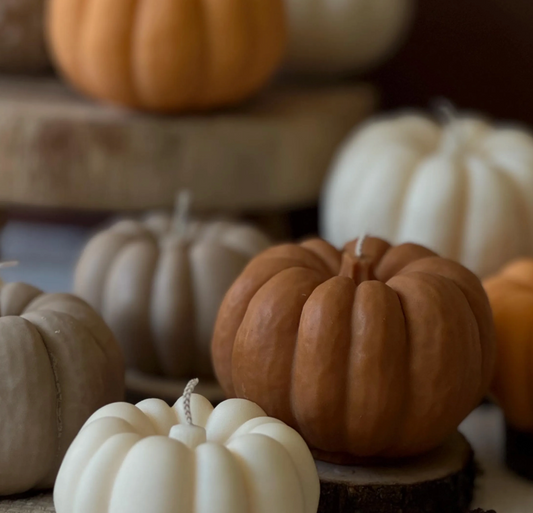 Brown Pumpkin Candle