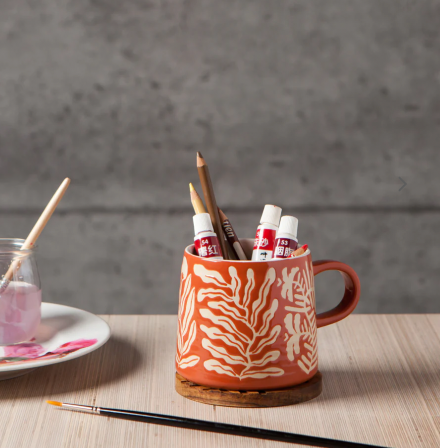 Botanical Coral Mug