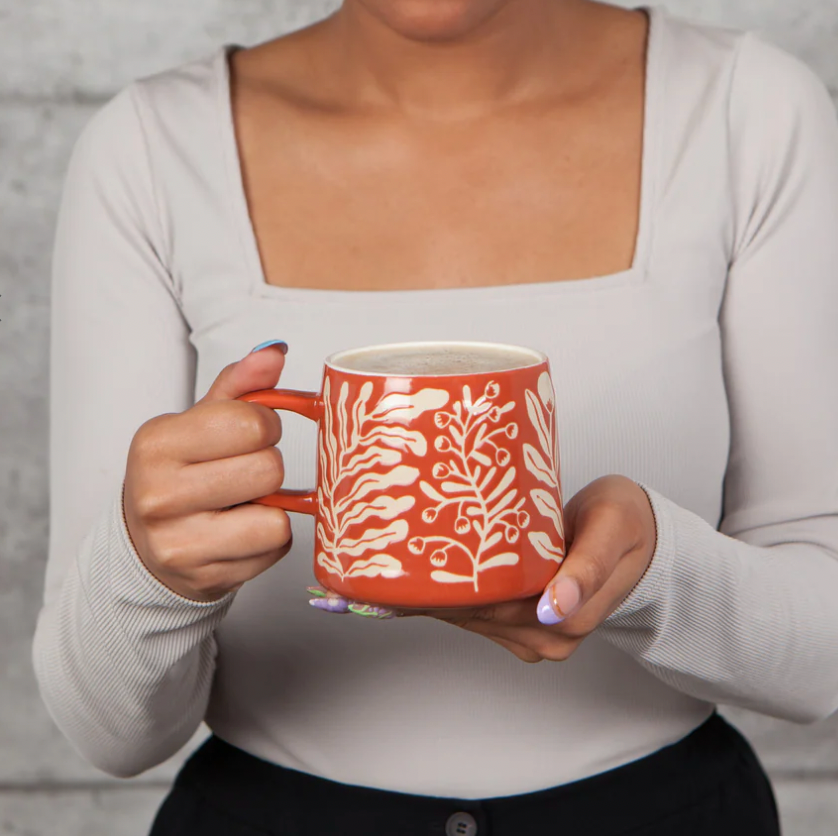 Botanical Coral Mug