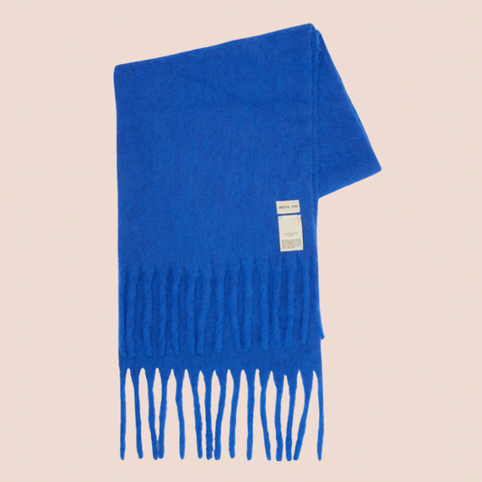 Premium Wool Blend Reykjavik Scarf - Electric Blue